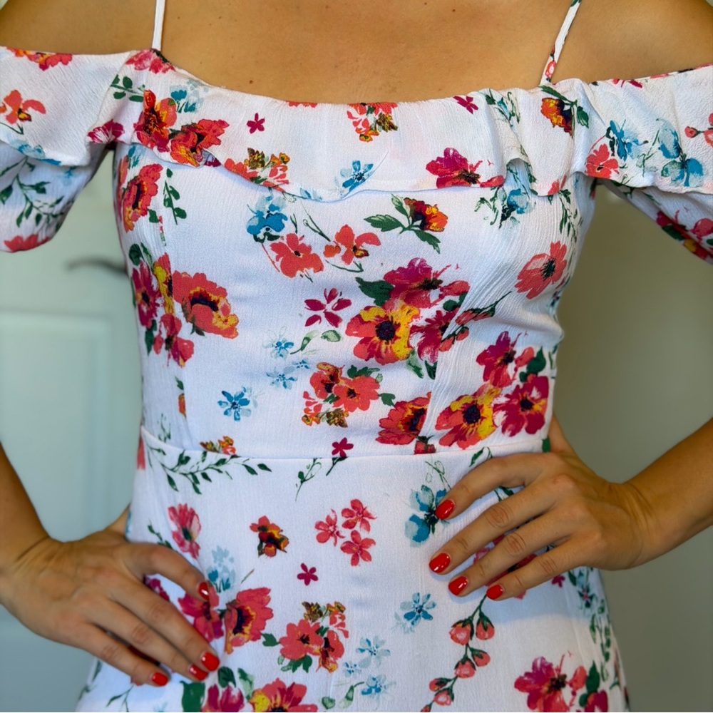 Miami Floral Ruffle Mini Dress - Picture 3 of 5